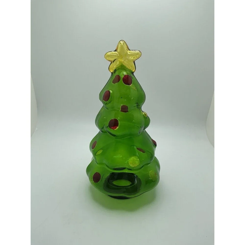 Vintage Cherry Designs D'Lights Green Christmas Tree Molded Light Bulb Cover